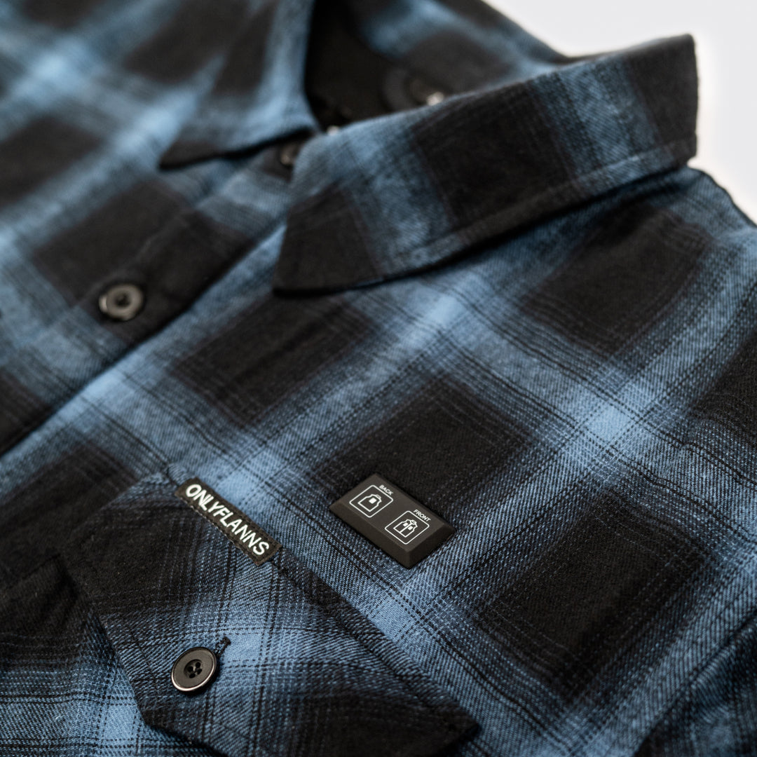 ONLYFLANNS ELECTRIC BLUE HEATED FLANNELETTE SHIRT