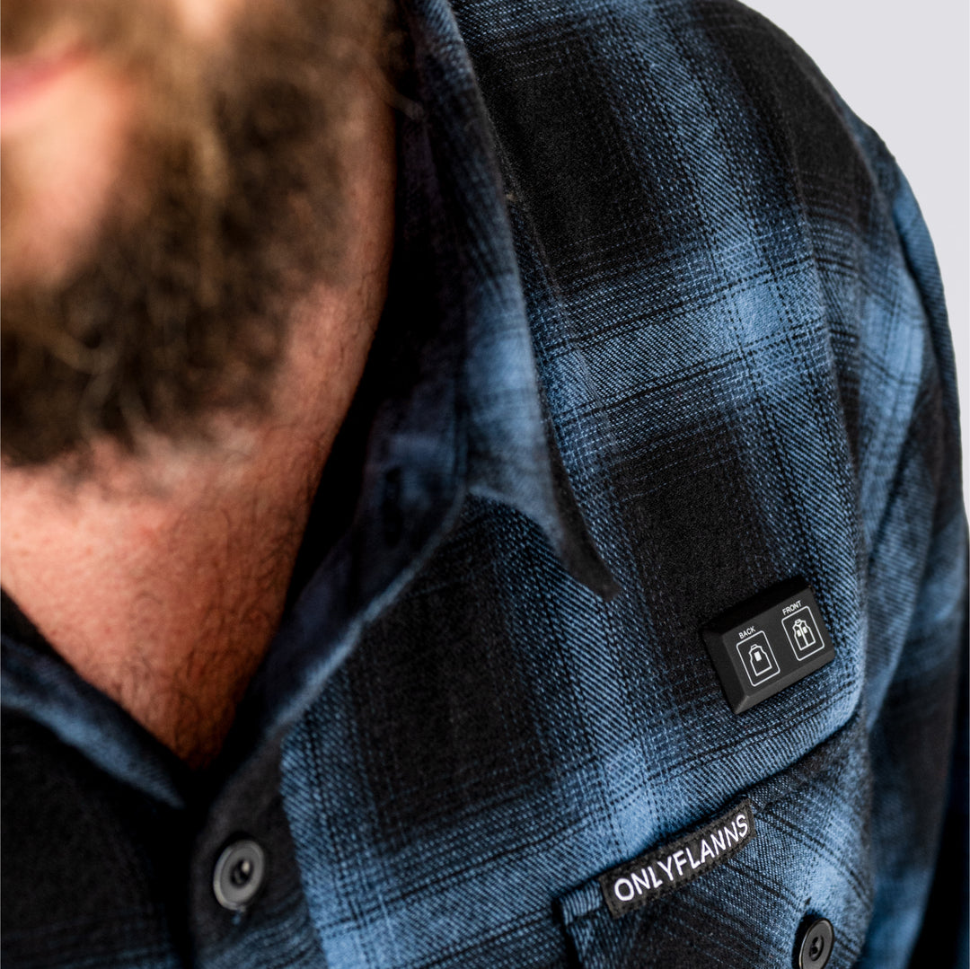 ONLYFLANNS ELECTRIC BLUE HEATED FLANNELETTE SHIRT